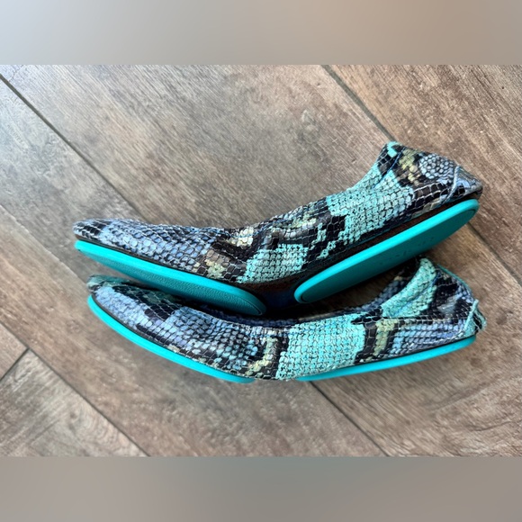 Tieks Azure Snake Ballet Flat Blue Size 9 - Picture 3 of 8